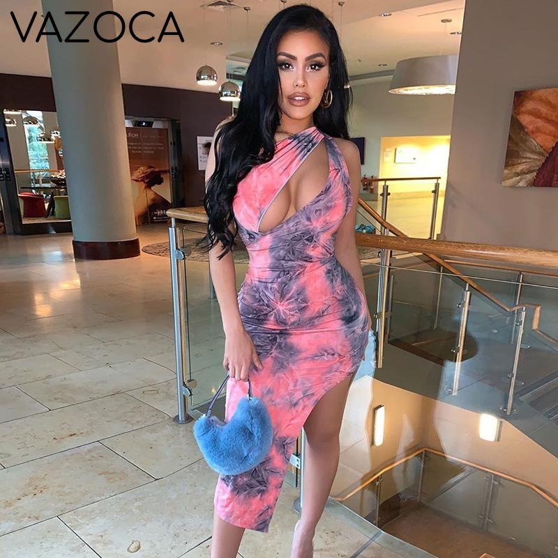 Sexy Hollow Tie Dye Dress