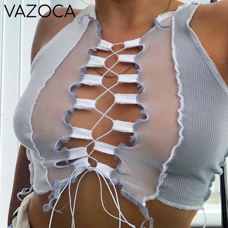 See Through Elite Top White