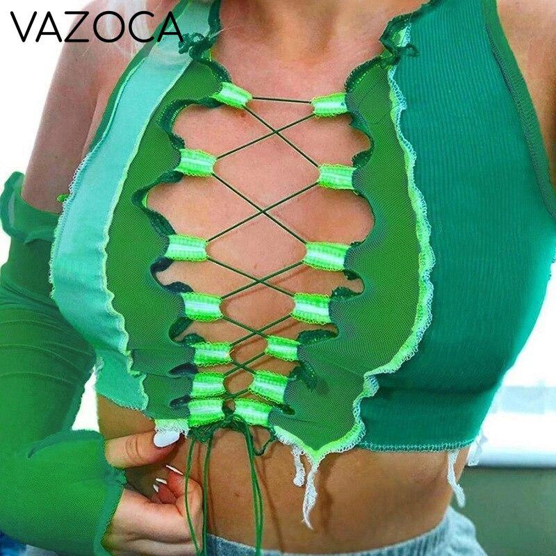 See Through Elite Top Green