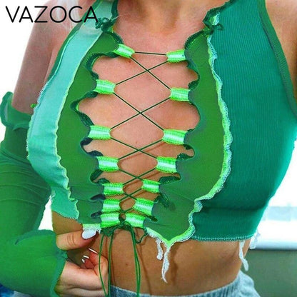 See Through Elite Top Green