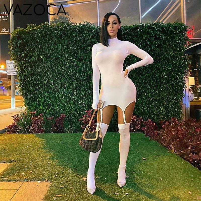 Autumn Mini Dress With Stocking