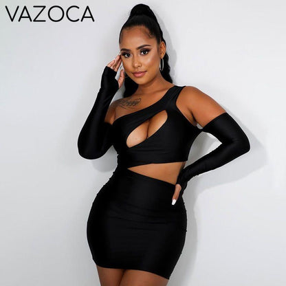 One Shoulder Cut Out Dress