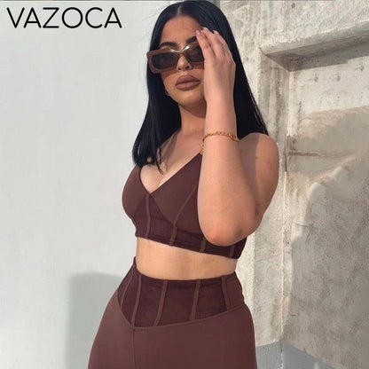 Patchwork Stretch Two Piece Set