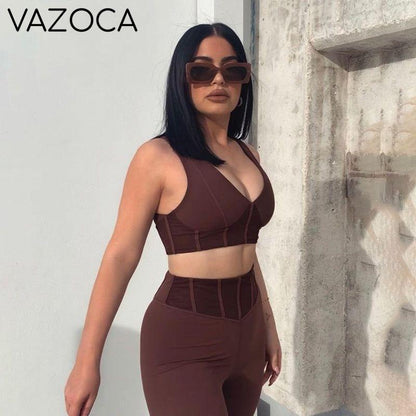 Patchwork Stretch Two Piece Set