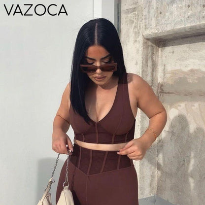 Patchwork Stretch Two Piece Set
