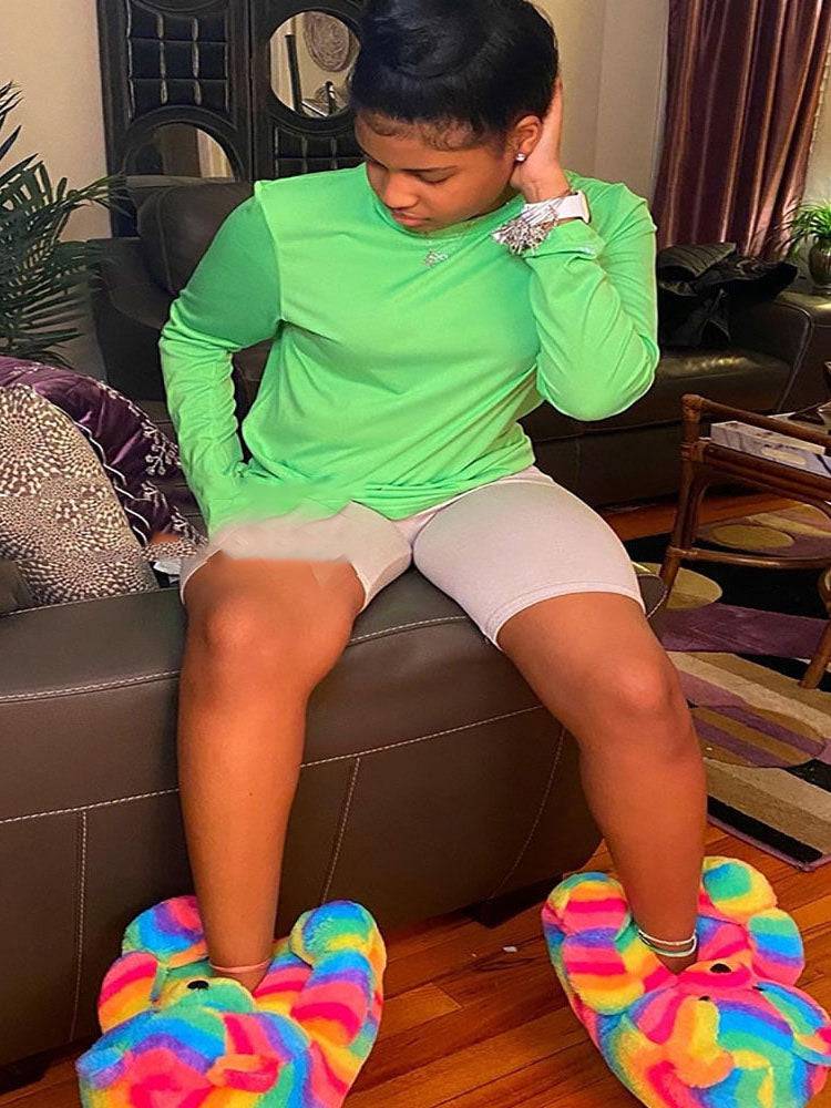 Fluffy Teddy Bear Slippers