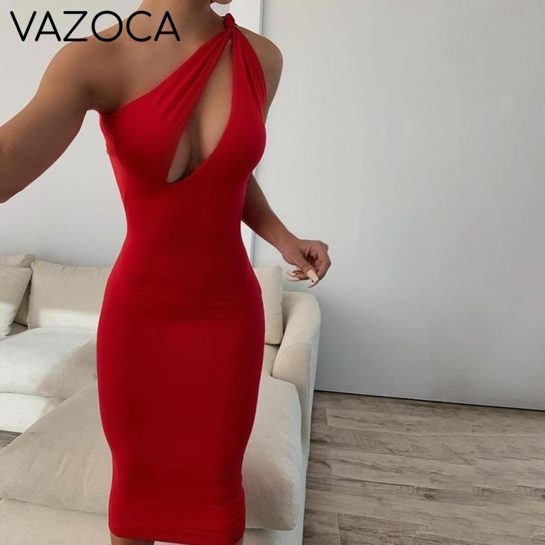 One Shoulder Sexy Midnight Maxi Dress