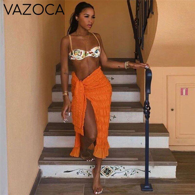 Pleated Shape Side Skirt