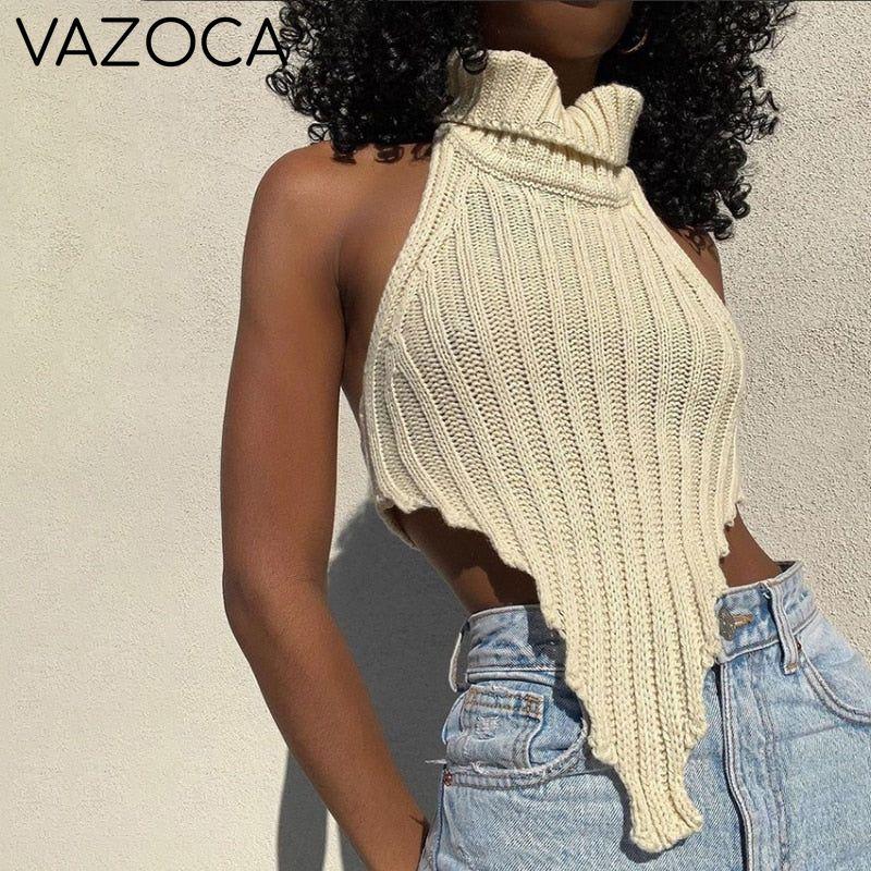 Knitted Sleeveless Top Ivory
