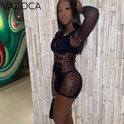 Hollow Out Mesh Dress