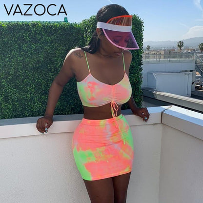 Tie Dye Mini Skirt Set