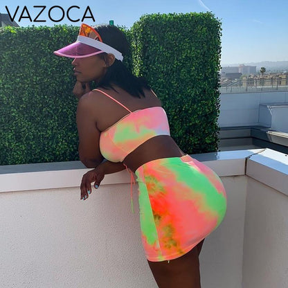 Tie Dye Mini Skirt Set