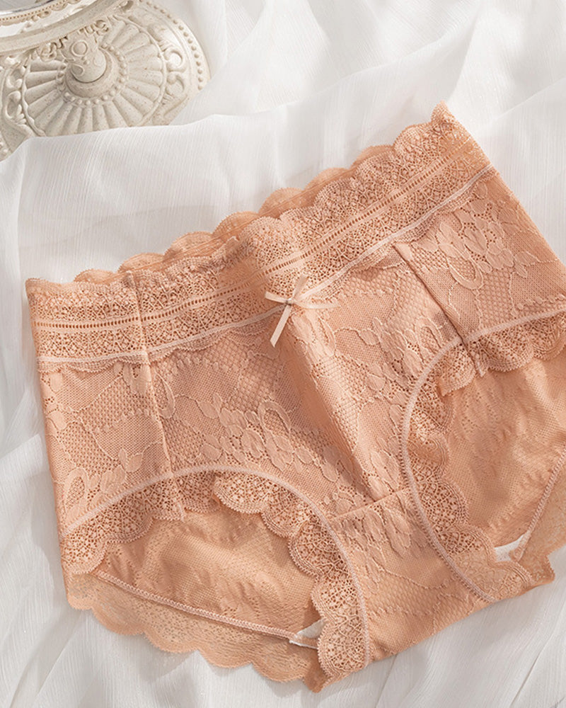 Silk Lace Underwear For Ladies Orange