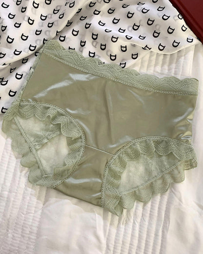 Sexy Hollow Lace Panties LightGreen