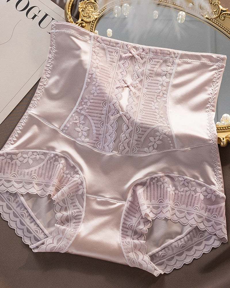 High-Waisted. Seamless Lace Panties Violet