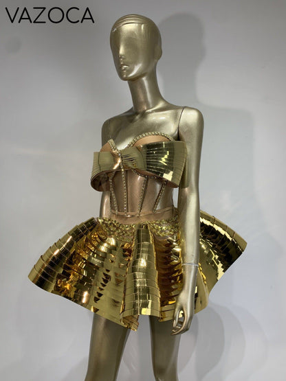 Goddess Crystal Mini Dress
