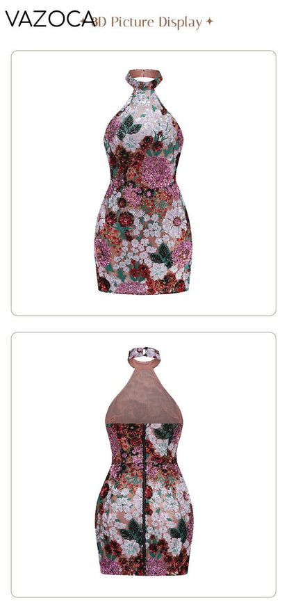 Sequined Cocktail Party Dress