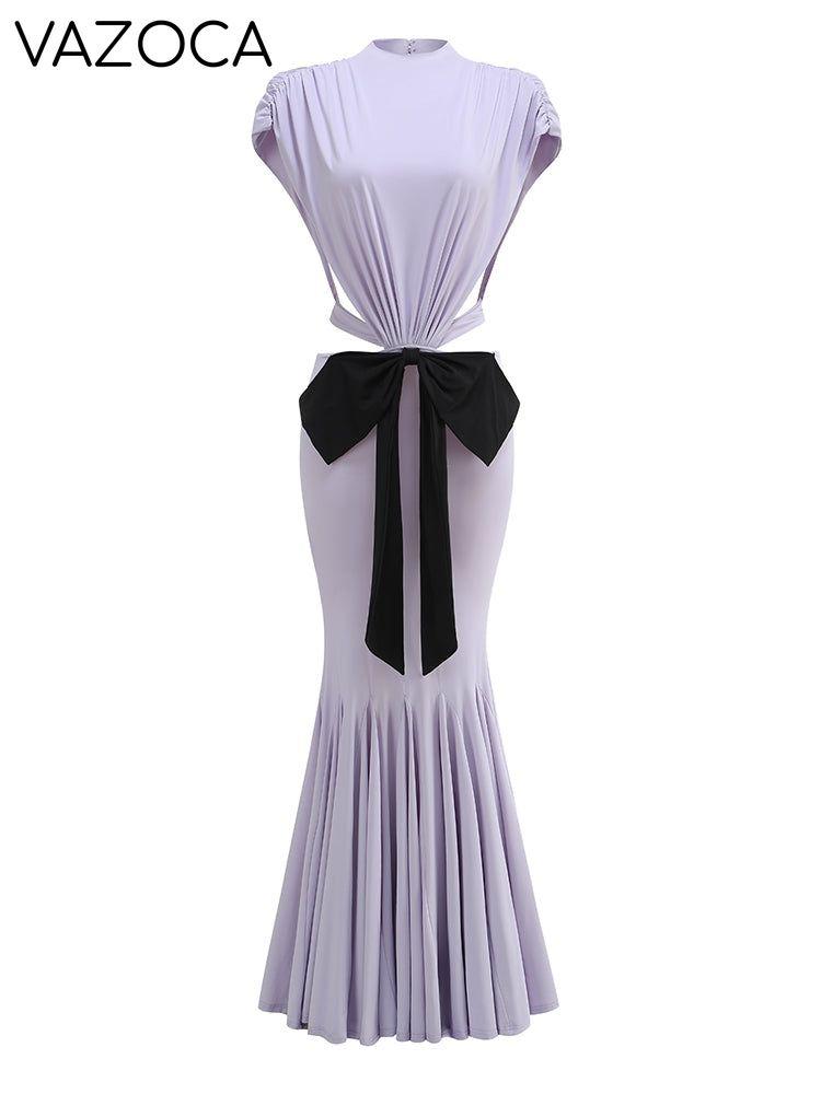 Bowknot Mermaid Maxi Dress
