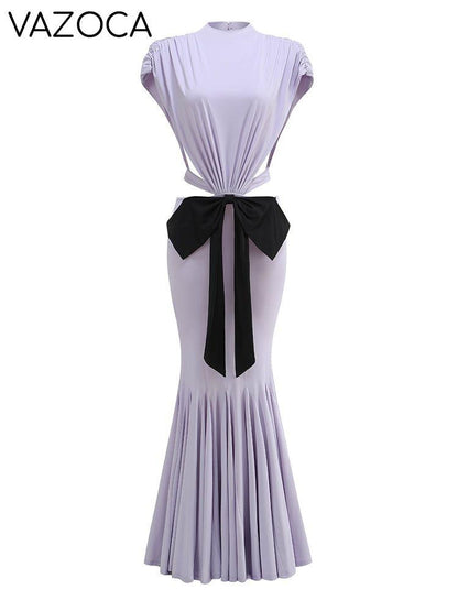 Bowknot Mermaid Maxi Dress