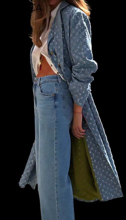 Sashes Denim Trench Coat