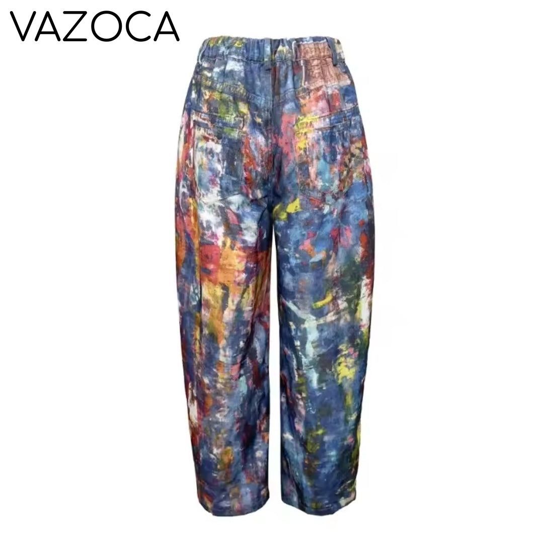 Leather 3D Print Pants