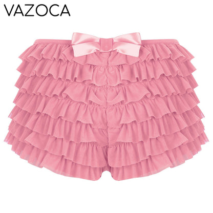 Low Rise Ruffles Tiered Short
