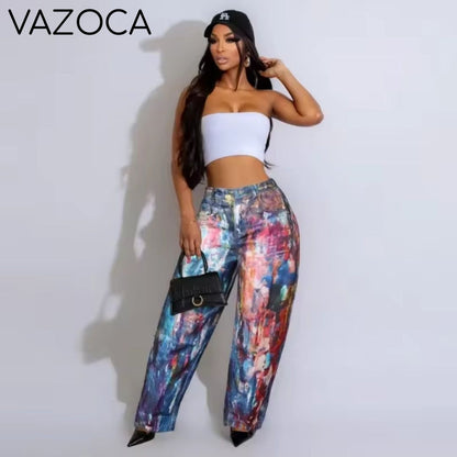 Leather 3D Print Pants