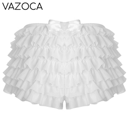 Low Rise Ruffles Tiered Short