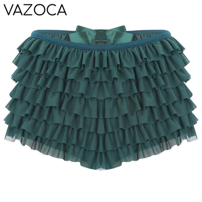 Low Rise Ruffles Tiered Short
