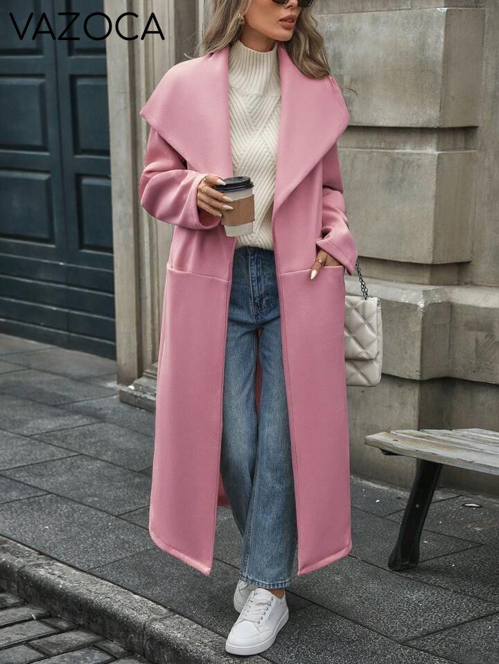Pink Tunic Trench Coat