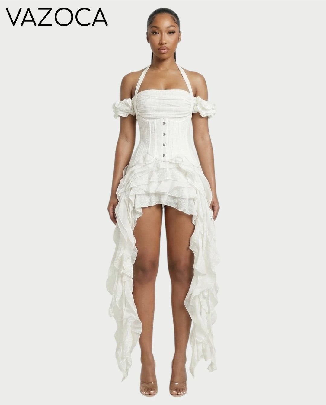 Ruffled Corset Dress Set