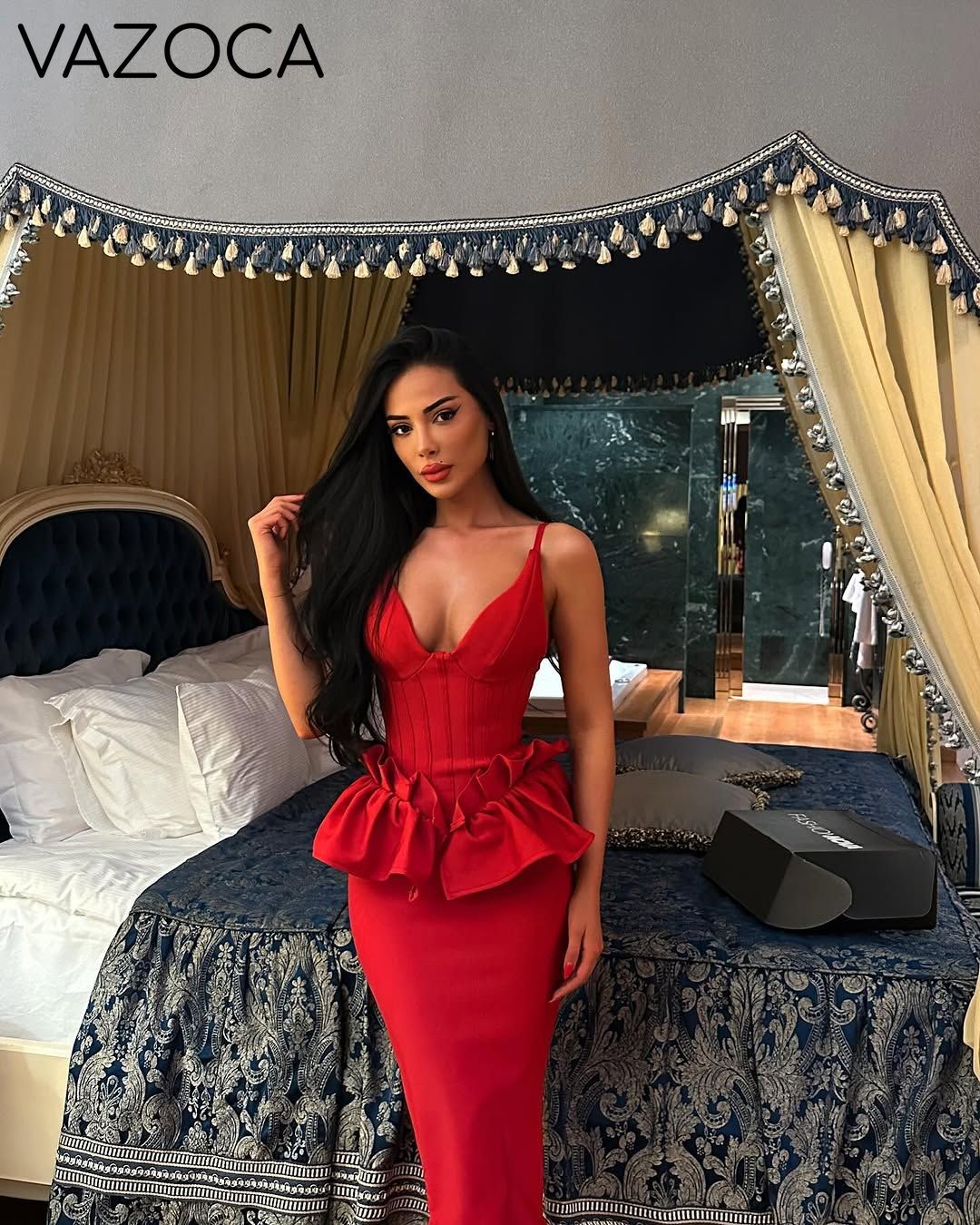 Huda Peplum Bandage Dress