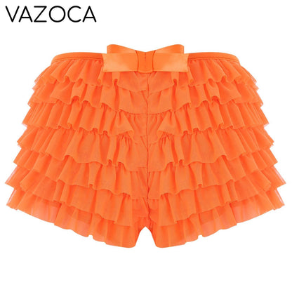 Low Rise Ruffles Tiered Short