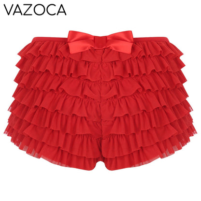 Low Rise Ruffles Tiered Short