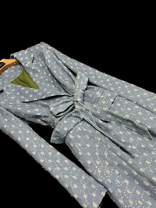 Sashes Denim Trench Coat