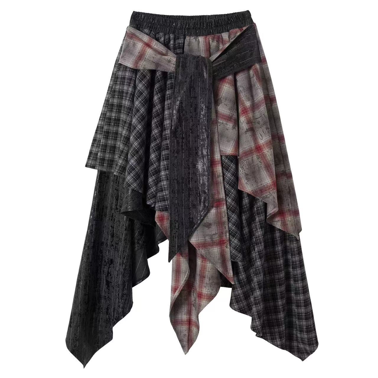 She Plaid High Waist Skirt