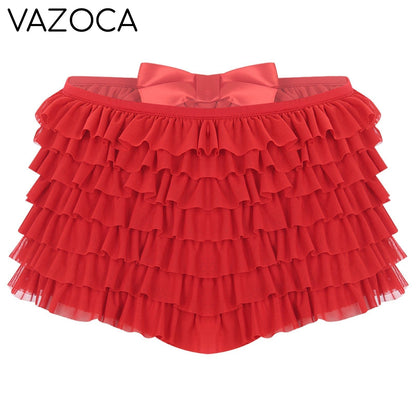 Low Rise Ruffles Tiered Short