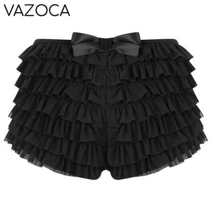 Low Rise Ruffles Tiered Short