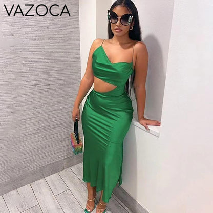 Jodie Elegant Bodycon Satin Dress