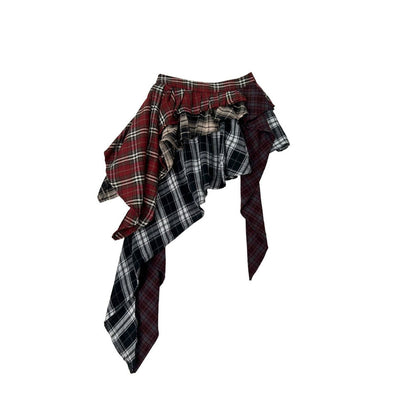 She Plaid High Waist Skirt