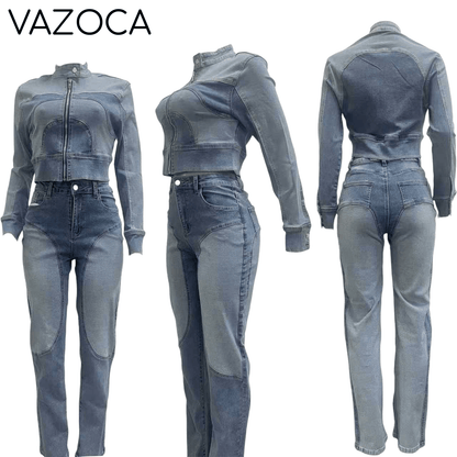 Shya Tracksuit Denim Set
