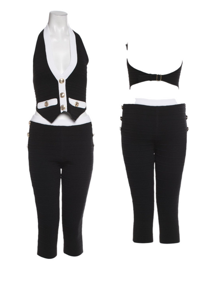 Naomy Bandage Capri Pants Set
