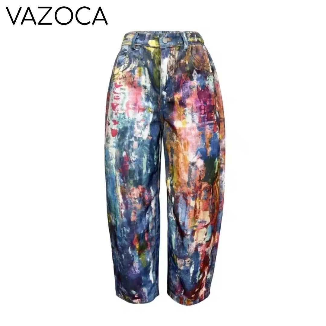 Leather 3D Print Pants