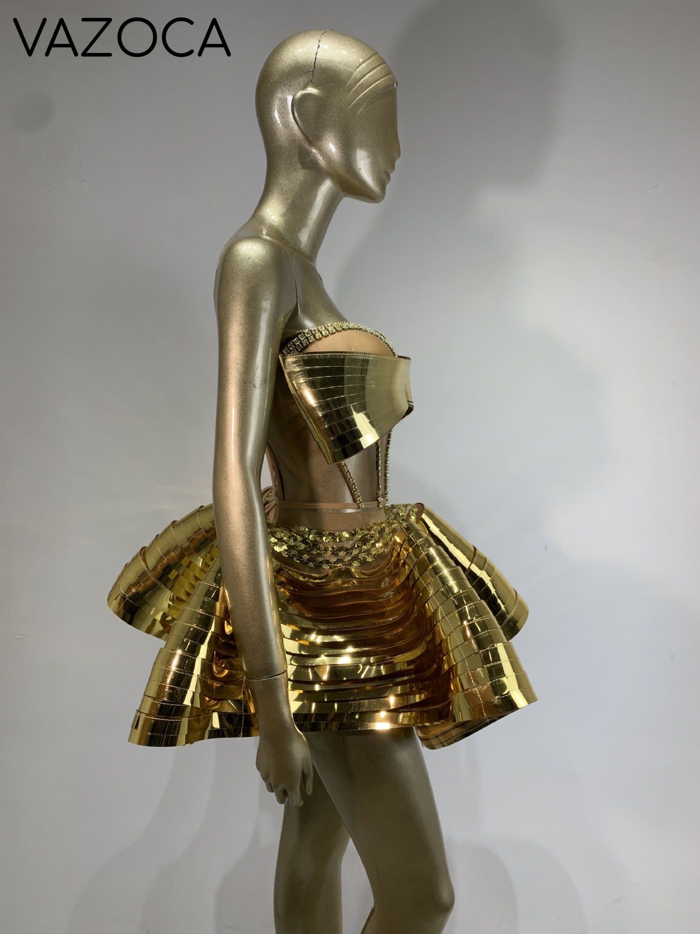 Goddess Crystal Mini Dress