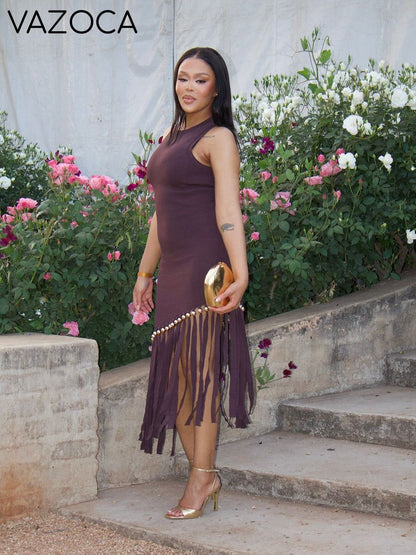 Marline Tassel Midi Dress