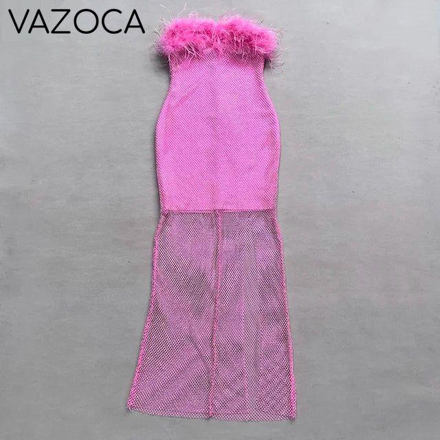 Mariana Feather Bandage Dress