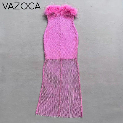 Mariana Feather Bandage Dress