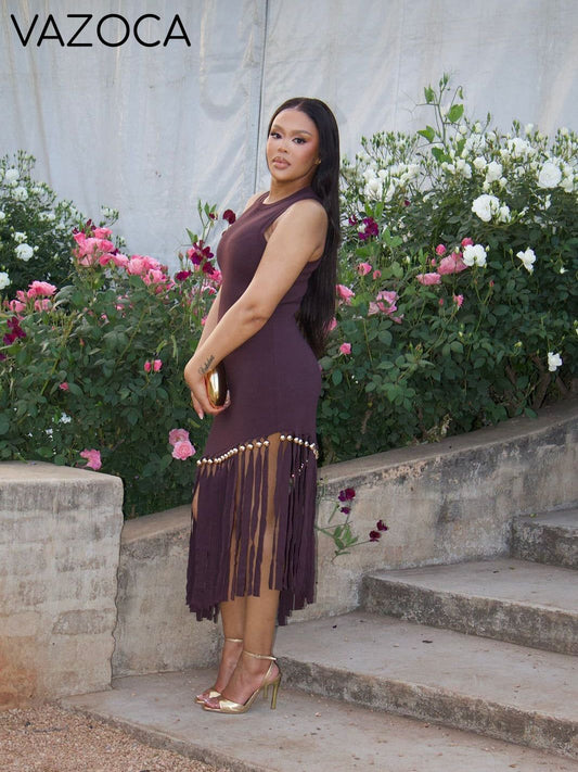 Marline Tassel Midi Dress