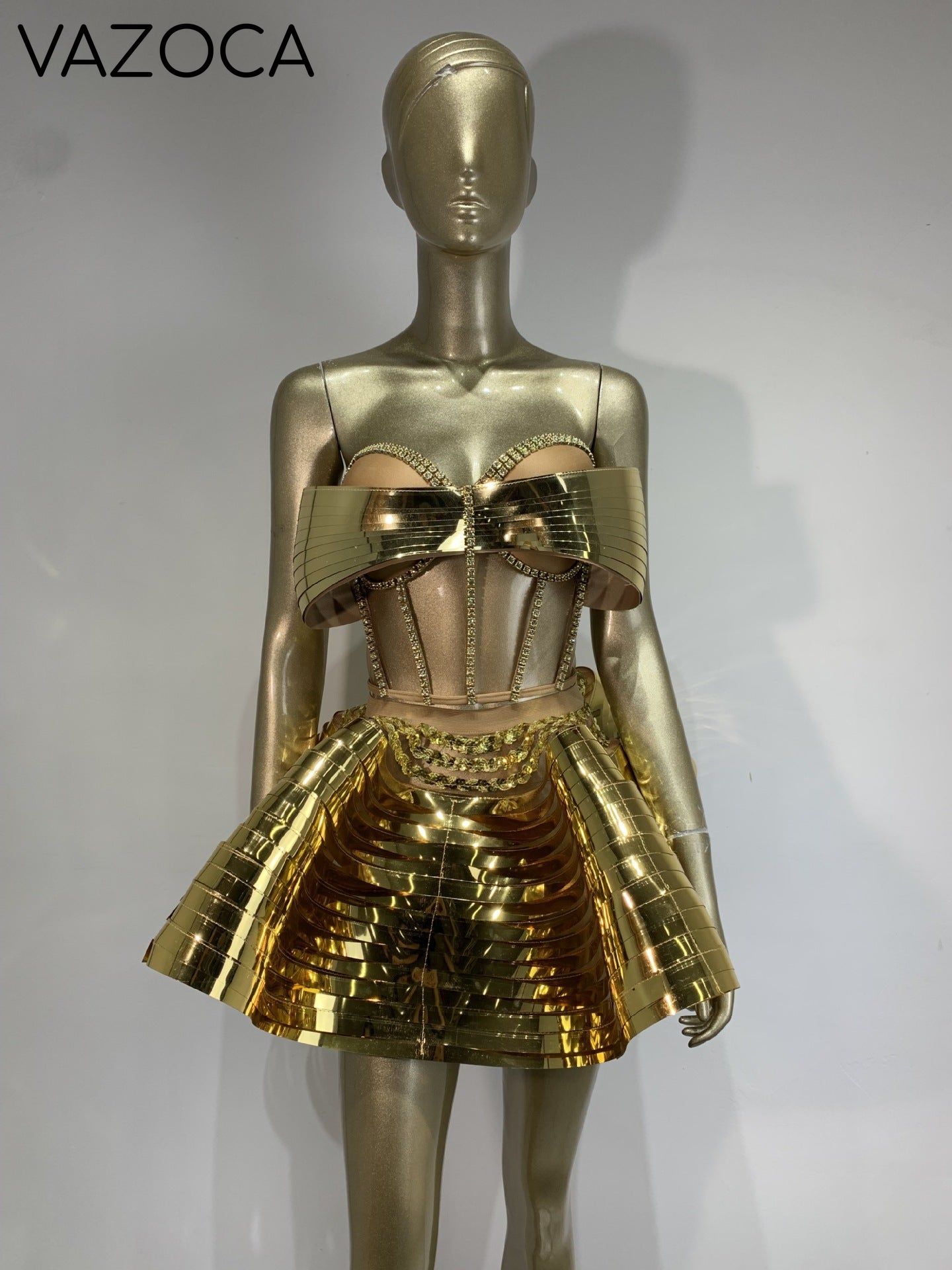 Goddess Crystal Mini Dress