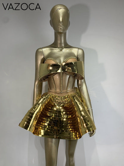 Goddess Crystal Mini Dress